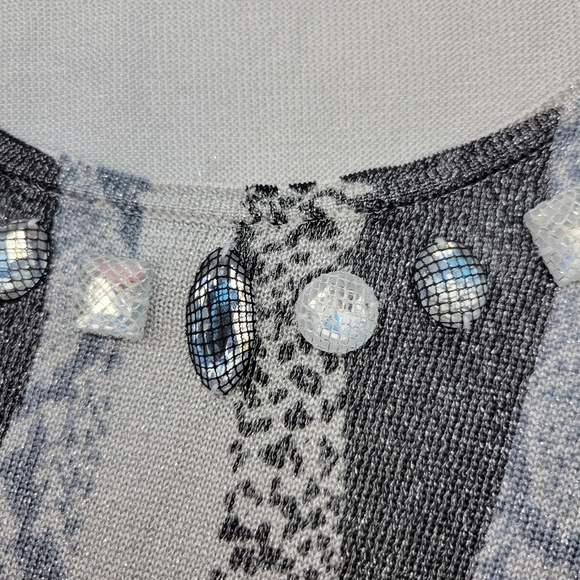 Berek 2 Womens Sweater Size XL Jewel Embellished Snake Print - Picture 10 of 15